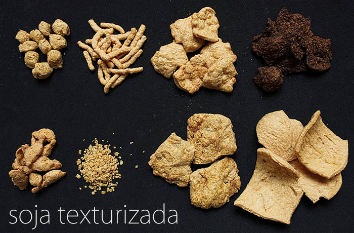 Diferentes tipos de soja texturizada - Libro Cocina Vegana